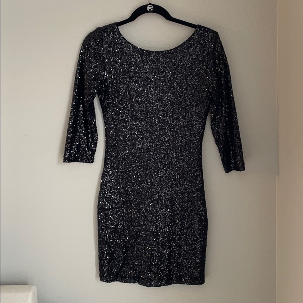 Gianni Bini Black Sequin Dress